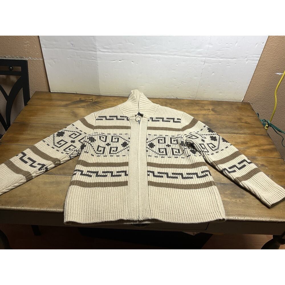 Pendleton Westerly Big Lebowski Lamps Wool Dude Sweater Cardigan Large